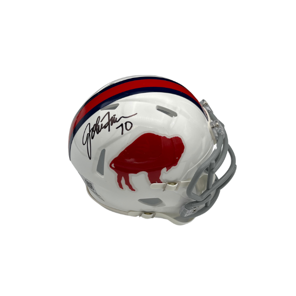 John Fina Signed Buffalo Bills Standing Buffalo Speed Mini Helmet