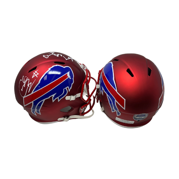 Cornelius Bennett Signed TSE Exclusive Riddell Inaugural Buffalo Bills Full Size Red Speed Replica Helmet with "Built By Legends!"