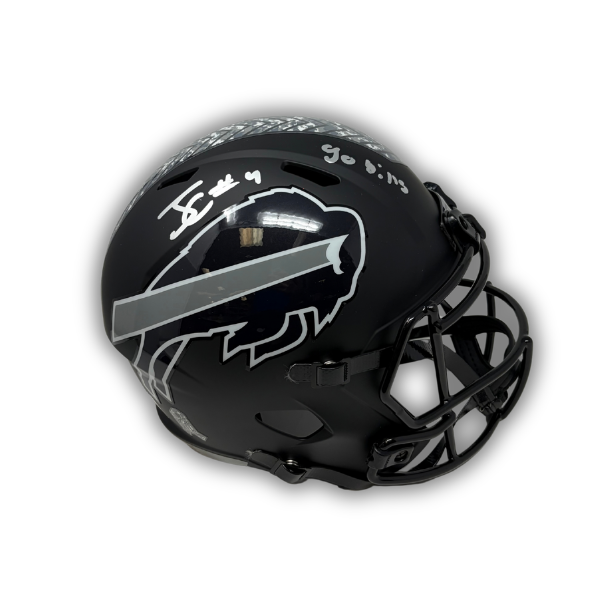 James Cook Signed Buffalo Bills Full Size 2026 Salute to Service Speed Replica Helmet with "Go Bills"