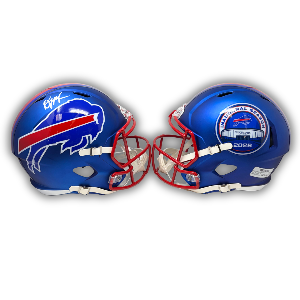 DJ Moore Signed TSE Exclusive Riddell Inaugural Buffalo Bills Full Size Blue Speed Replica Helmet