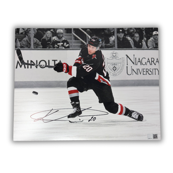 Jiří Kulich Signed Taking Shot in Goathead Jersey Photo