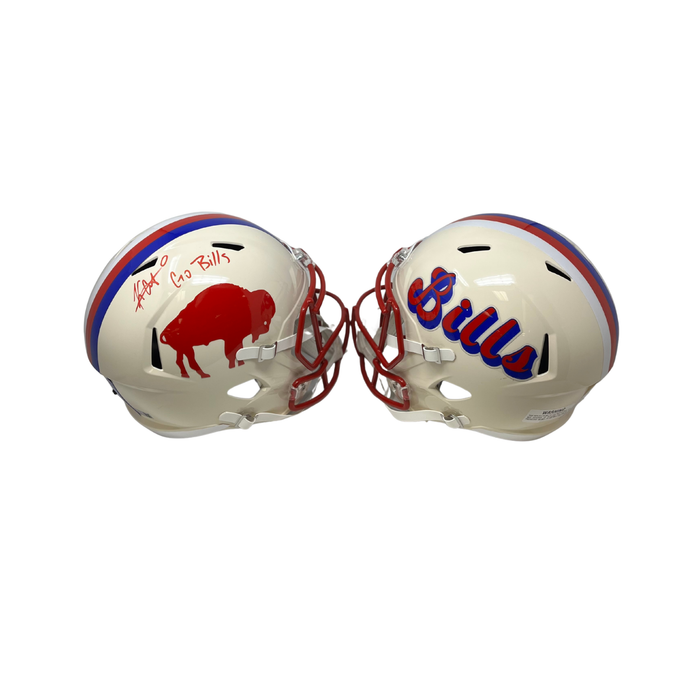 Keon Coleman Signed Buffalo Bills Retro Speed Mini Helmet