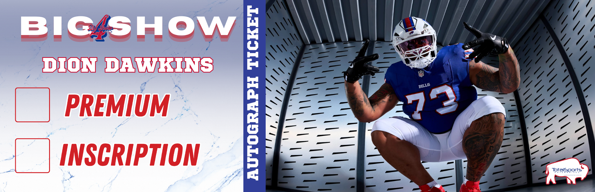 AUTOGRAPH TICKET: Get Your Premium Item Signed in Person by  Dion Dawkins
