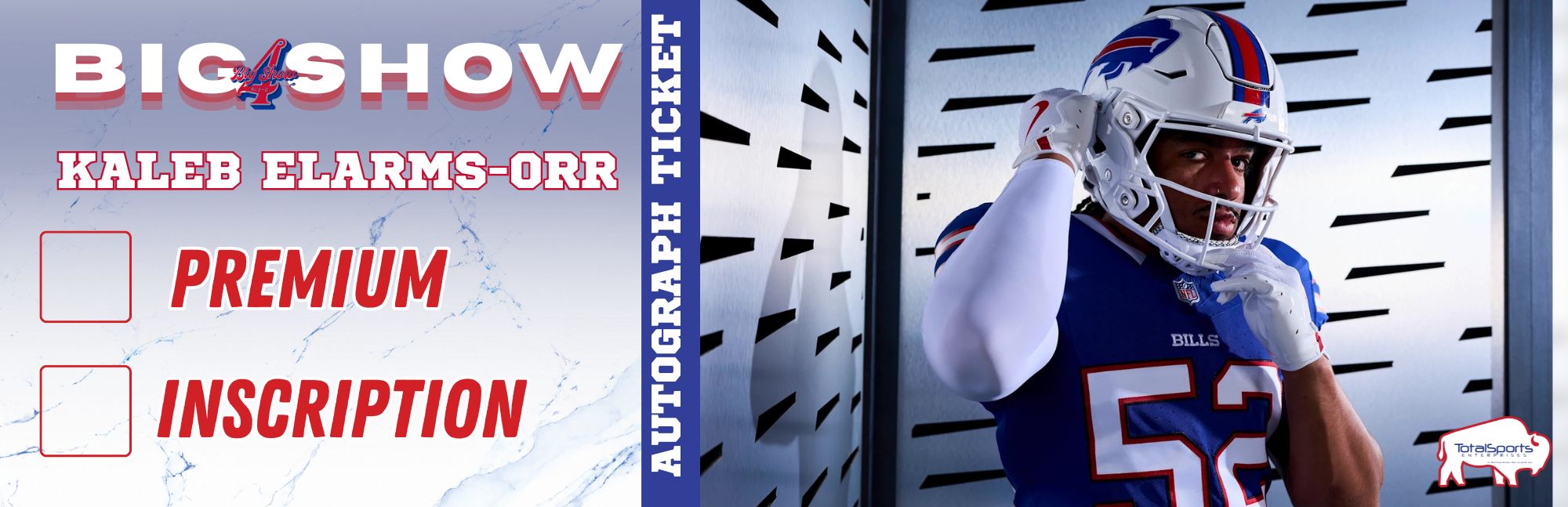 AUTOGRAPH TICKET: Get Your Premium Item Signed in Person by Kaleb Elarms-Orr