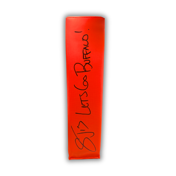 Stevie Johnson Signed Replica End Zone Pylon with "Lets Go Buffalo"
