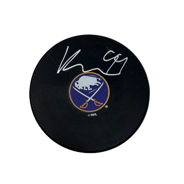 Konsta Helenius Signed Buffalo Sabres Small Logo Hockey Puck