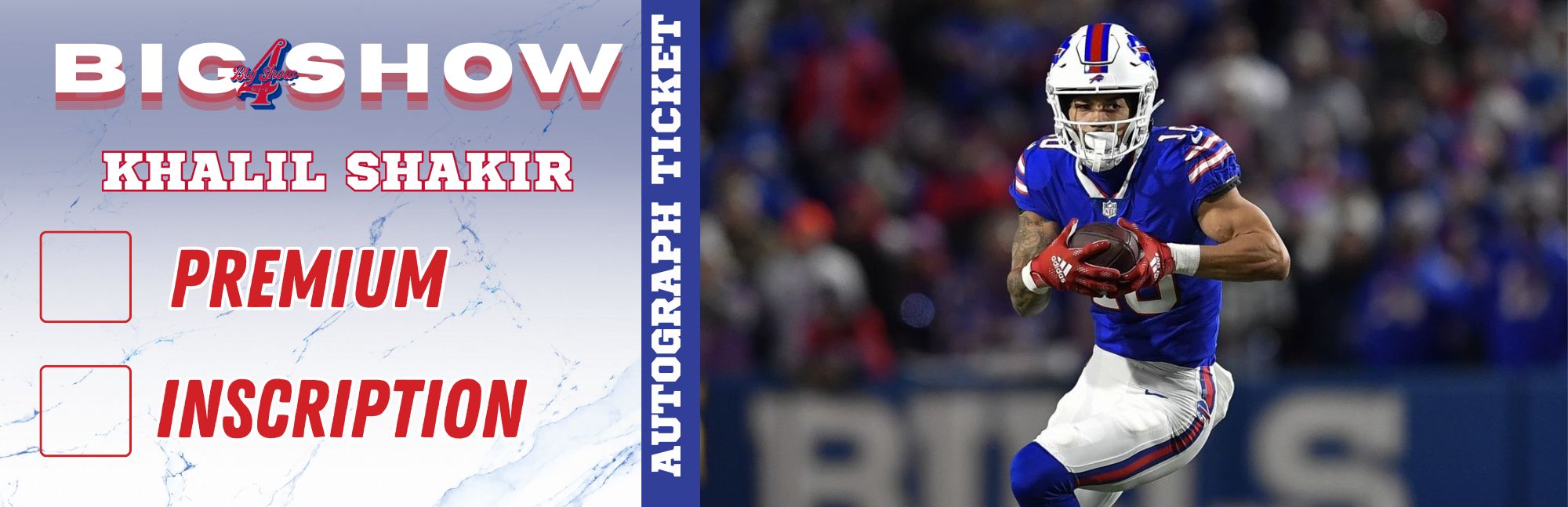 AUTOGRAPH TICKET: Get Your Premium Item Signed in Person by Khalil Shakir