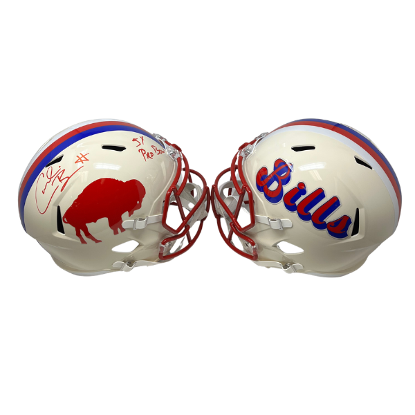 Cornelius Bennett Signed Buffalo Bills Full Size Retro Speed Replica Helmet with "5x Pro Bowl"