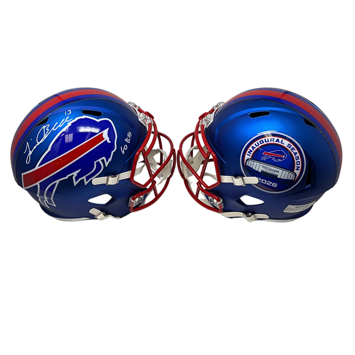 Skyler Bell Signed TSE Exclusive Riddell Inaugural Buffalo Bills Full Size Blue Speed Replica Helmet with "Go Bills"