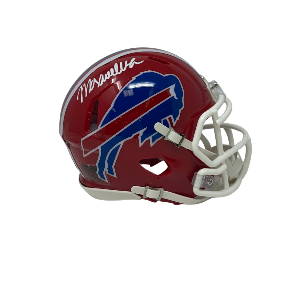 Maxwell Hairston Signed Buffalo Bills Red Throwback Speed Mini Helmet