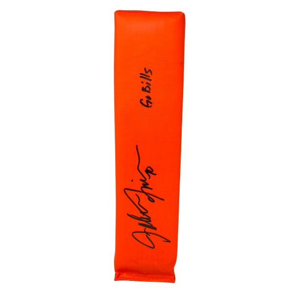 John Fina Signed Replica End Zone Pylon with "Go Bills"