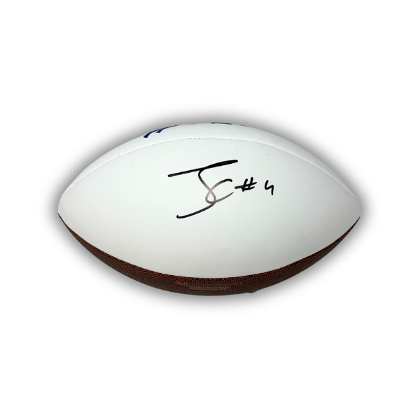 James Cook Signed Buffalo Bills White Logo Football