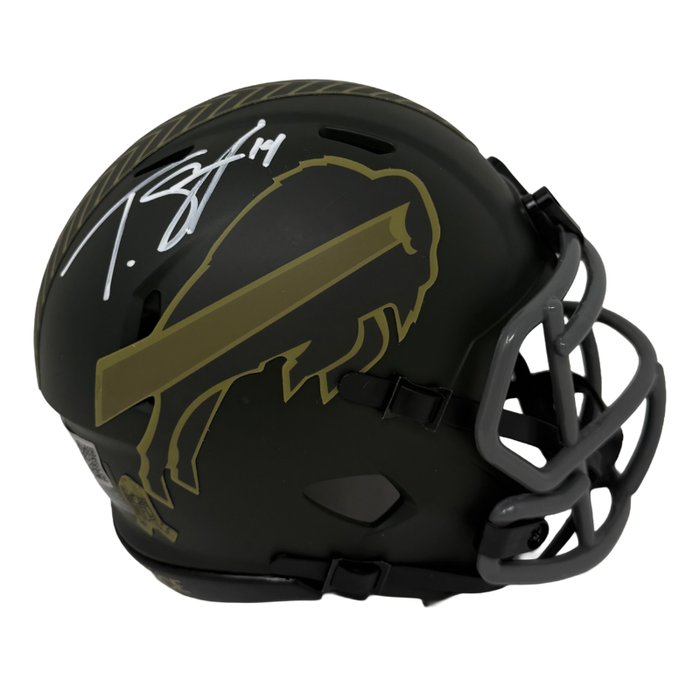 Tyrell Shavers Signed Buffalo Bills 2025 Salute to Service Speed Mini Helmet