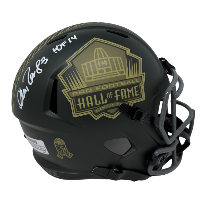 Andre Reed Signed Hall of Fame Full Size 2025 Salute to Service Speed Replica Helmet with HOF 14