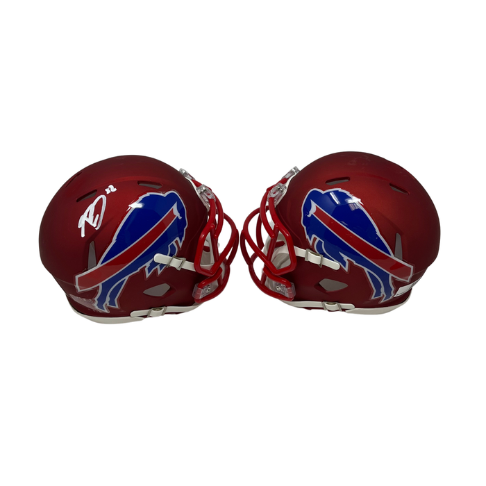 Kaleb Elarms-Orr Signed TSE Exclusive Riddell Inaugural Buffalo Bills Red Speed Mini Helmet