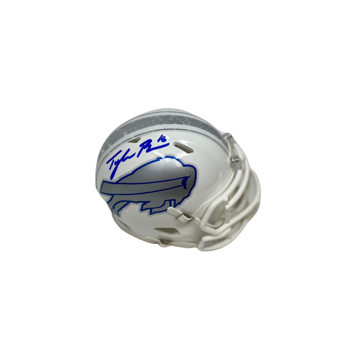 Tyler Bass Signed Buffalo Bills Rivalries Speed Mini Helmet