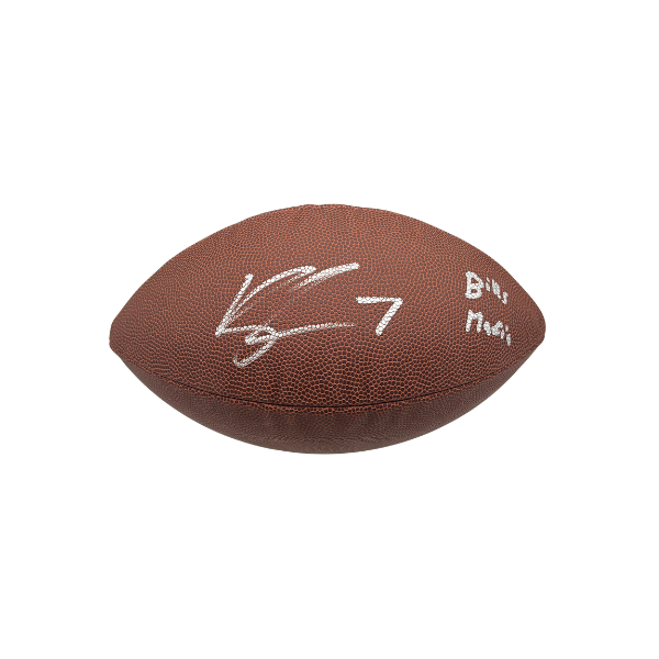 Ray Davis Signed Buffalo Bills Wilson Replica Football with "Bills Mafia"