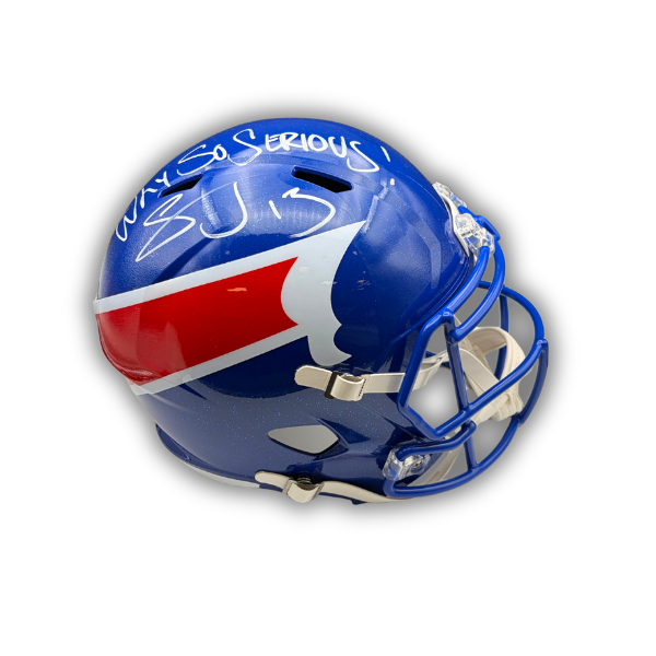 Stevie Johnson Signed Buffalo Bills Full Size Nickel City Alternate Speed Replica Helmet with "Why So Serious"