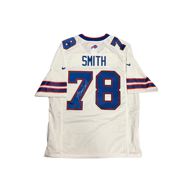 Bruce Smith Signed Buffalo Bills Nike Authentic White Stitched Jersey