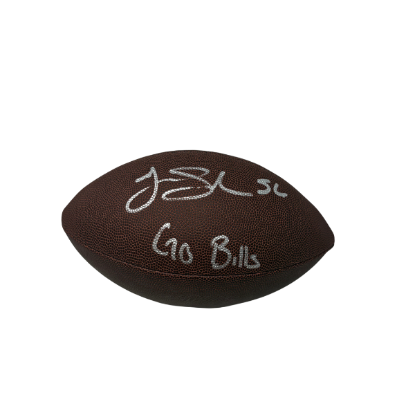 Javon Solomon Signed Wilson Replica Football with "Go Bills"