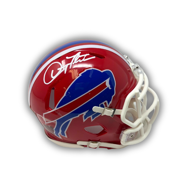 Doug Flutie Signed Buffalo Bills Red Throwback Speed Mini Helmet
