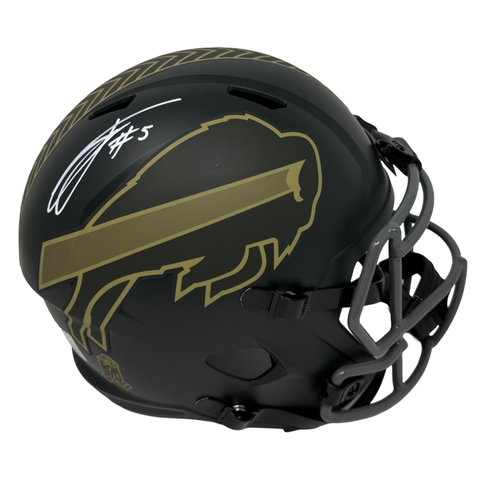 Joshua Palmer Signed Buffalo Bills Full Size 2025 Salute to Service Speed Replica Helmet