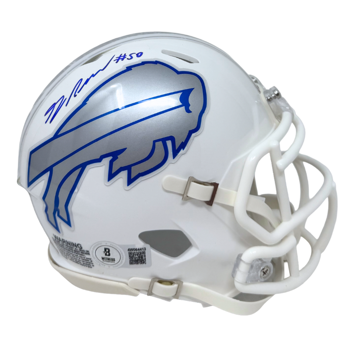 Greg Rousseau Signed Buffalo Bills Rivalries Speed Mini Helmet