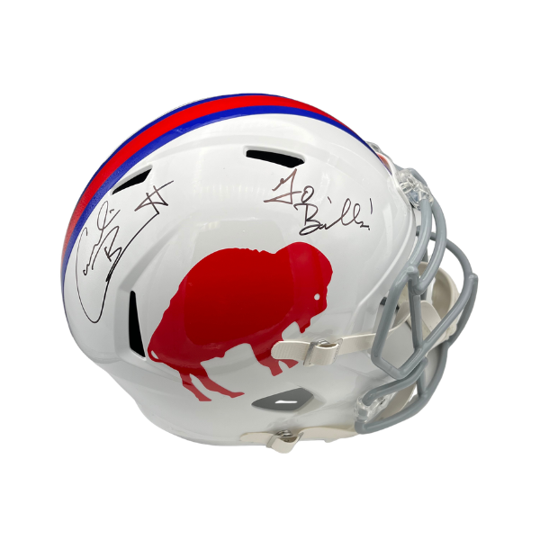 Cornelius Bennett Signed Buffalo Bills Full Size Standing Buffalo Speed Replica Helmet with "Go Bills"