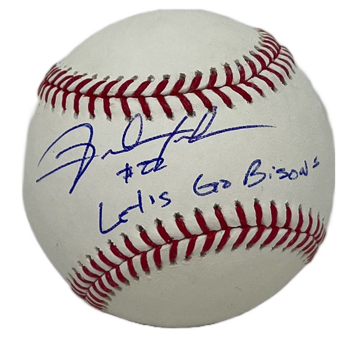 Fred Jackson Signed Official Major League Baseball With "Lets Go Bisons !"