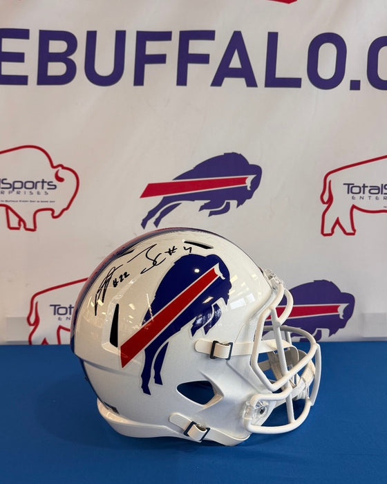 Facebook Auction: James Cook x Ray Davis Dual Signed Full Size Speed Replica Helmet