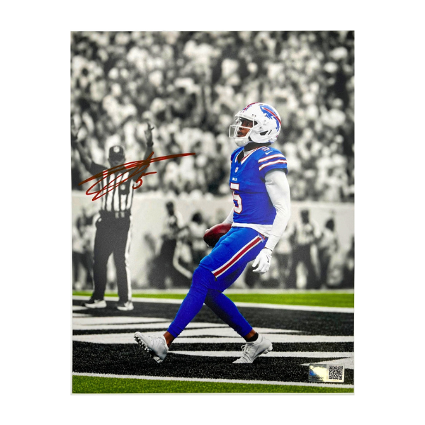 Joshua Palmer Signed Game Winning Touchdown vs Texans Spotlight Photo