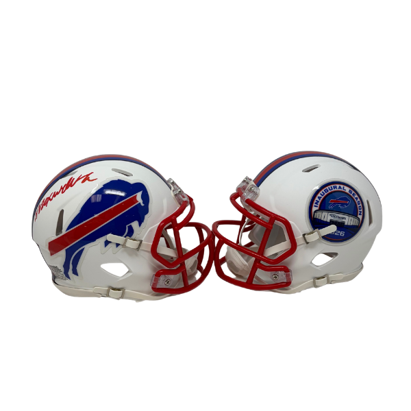 Maxwell Hairston Signed TSE Exclusive Riddell Inaugural Buffalo Bills White Speed Mini Helmet