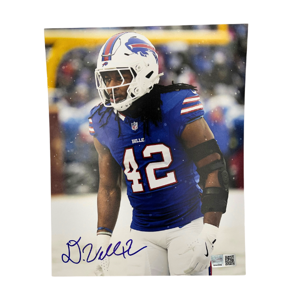 Dorian Williams Signed Standing In Snow Photo