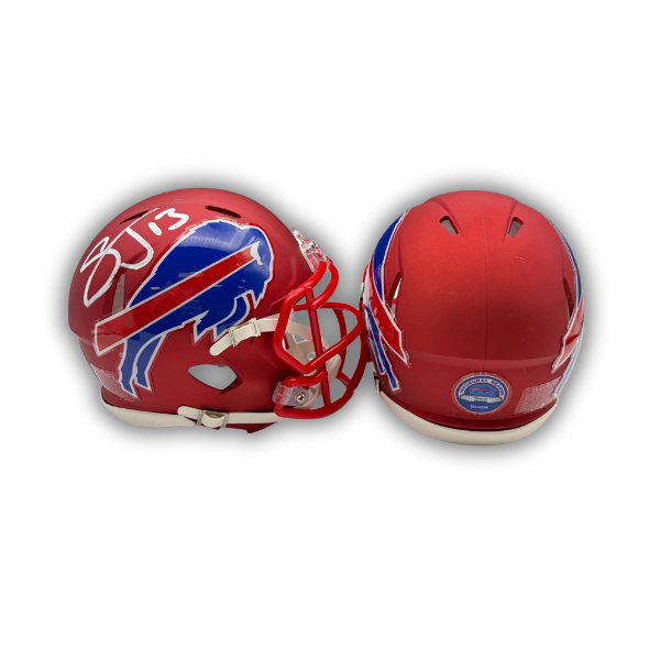 Stevie Johnson Signed TSE Exclusive Riddell Inaugural Buffalo Bills Red Speed Mini Helmet