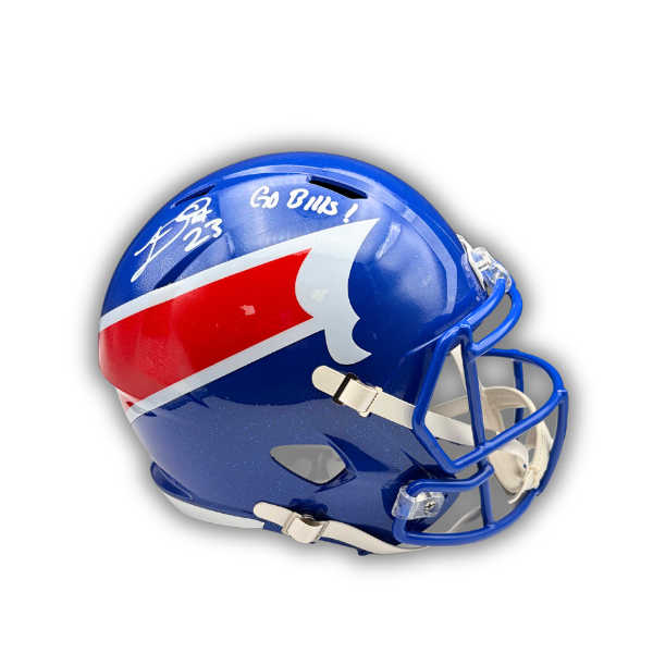 Dee Alford Signed Buffalo Bills Full Size Nickel City Alternate Speed Replica Helmet with "Go Bills"