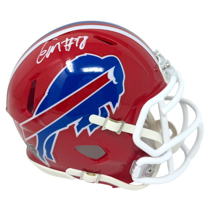 DOORBUSTER: Elijah Moore Signed Buffalo Bills Red Throwback Speed Mini Helmet