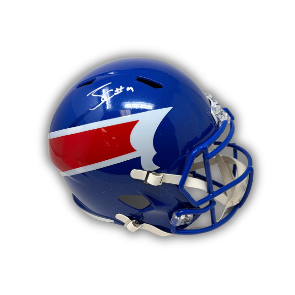 James Cook Signed Buffalo Bills Full Size Nickel City Alternate Speed Replica Helmet