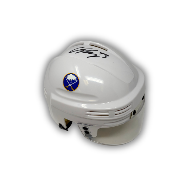 Conor Sheary Signed Buffalo Sabres White Hockey Mini Helmet