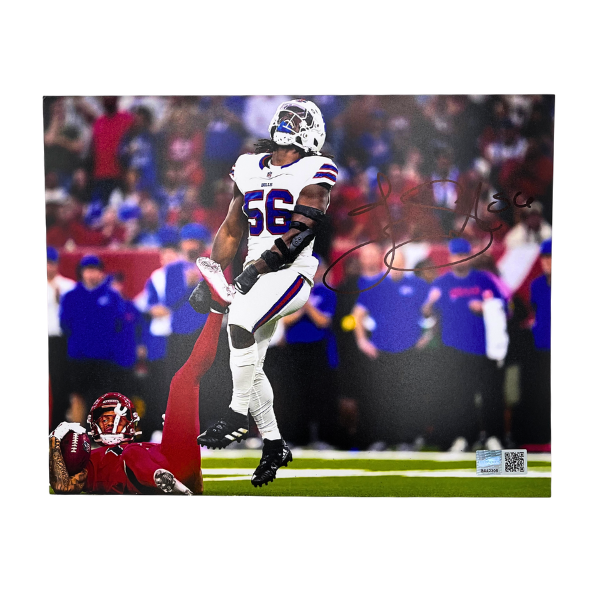 Javon Solomon Signed Flexing Celebration Photo
