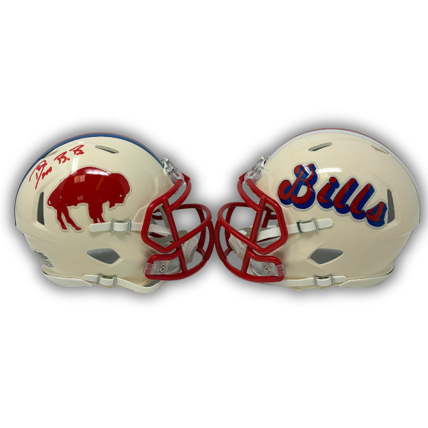 Don Beebe Signed Buffalo Bills Retro Speed Mini Helmet