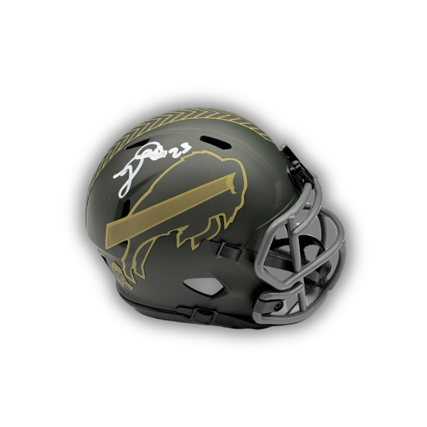 Dee Alford Signed Buffalo Bills 2025 Salute to Service Speed Mini Helmet