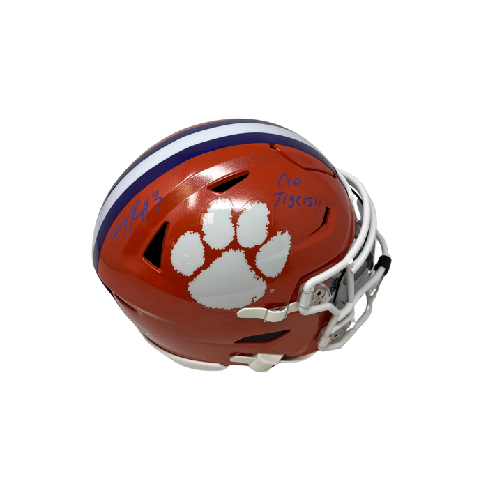 TJ Parker Signed Clemson Speed MIDI Flex Helmet with "Go Tigers"