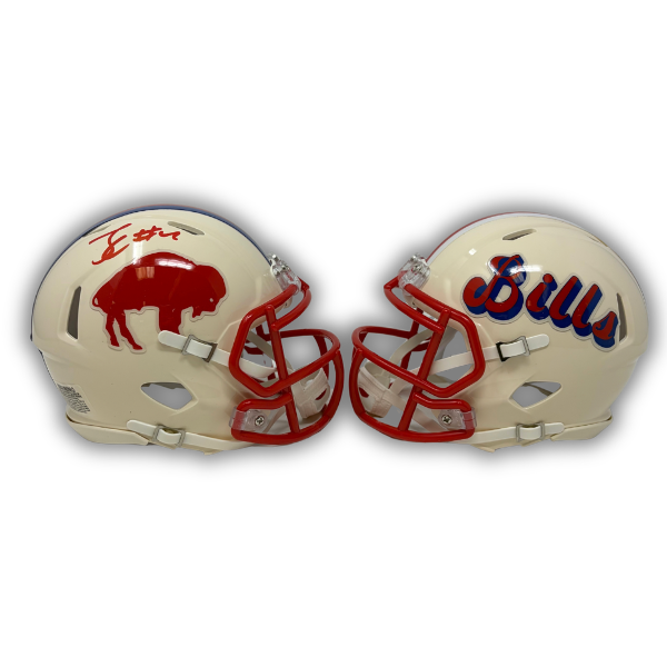 James Cook Signed Buffalo Bills Retro Speed Mini Helmet