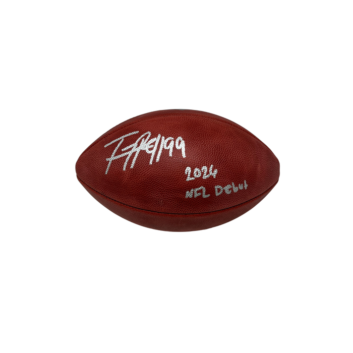 TJ Parker Signed Wilson Duke Authentic Football with "2026 NFL Debut"