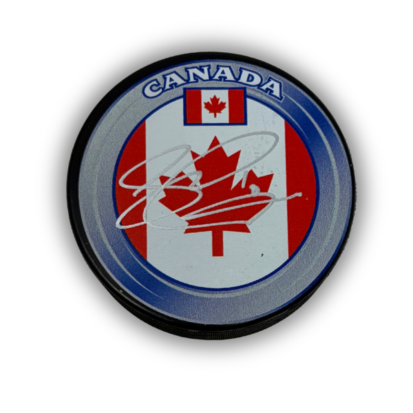 Sam Carrick Signed Canada Hockey Puck