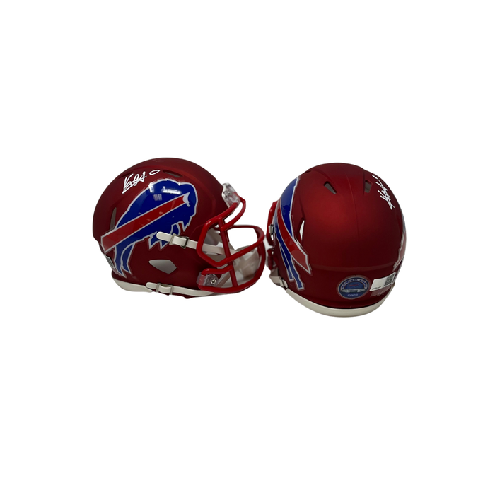 Keon Coleman Signed TSE Exclusive Riddell Inaugural Buffalo Bills Red Speed Mini Helmet