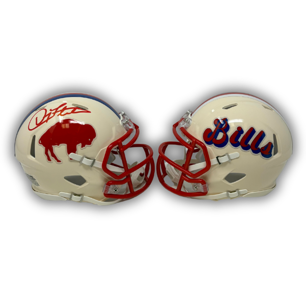 Doug Flutie Signed Buffalo Bills Retro Speed Mini Helmet