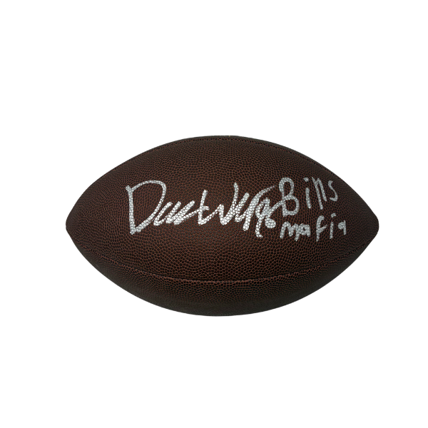Deone Walker Signed Wilson Replica Football with "Bills Mafia"