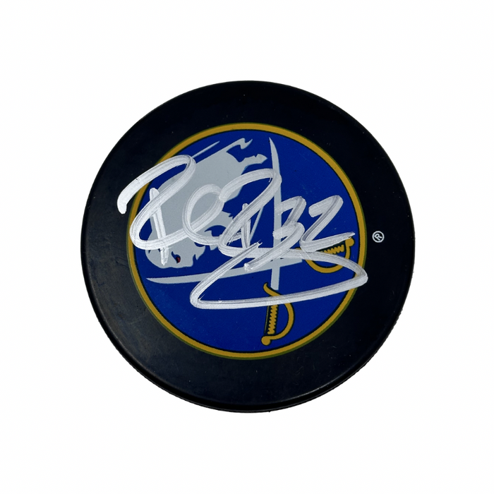 Rob Ray Signed Buffalo Sabres Large Logo Hockey Puck