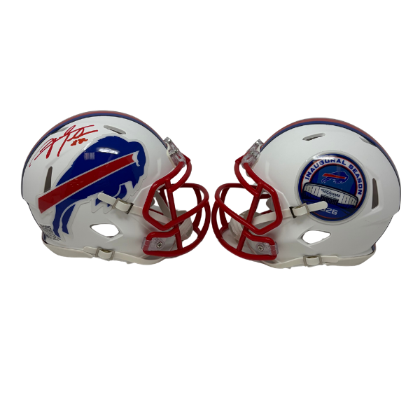 Fred Jackson Signed TSE Exclusive Riddell Inaugural Buffalo Bills White Speed Mini Helmet